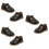 3Paires Chaussures Bébé Prewalker Noir Semelle Coton 9