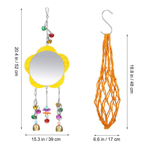 4Pièces Filet Suspendu Polyester Assorti Pour Poulets Bois 2