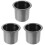 3Pièces Porte- Acier Noir Pour Café Bouteilles Clé 4