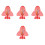 4Pièces Thermomètres Bébé Bain Rose Cartoon Multifonction 5