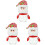 3Pièces Récipient Bonbons Noël Cartoon 3