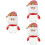 3Pièces Récipient Bonbons Noël Cartoon 7