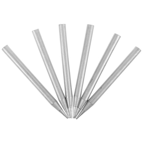 12Pcs Light Grey Iron Pointed Soldering Tips High Heat Resistance Set