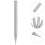 12Pcs Light Grey Iron Pointed Soldering Tips High Heat Resistance Set 11