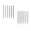 12Pcs Light Grey Iron Pointed Soldering Tips High Heat Resistance Set 8