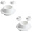 6Pièces Bols À Dip Blancs Céramique Usage Cuisine Simples Élégants 8