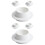 6Pièces Bols À Dip Blancs Céramique Usage Cuisine Simples Élégants 7