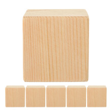 18Pcs Natural Hardwood Bed Risers Adjustable Non-Slip Furniture Blocks