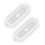 3Pairs Classic Design Transparent Plastic Range Hood Light Covers 3