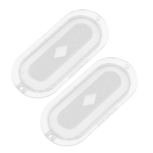 3Pairs Classic Design Transparent Plastic Range Hood Light Covers 2