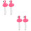 4Pcs Floating Pool Thermometer ABS Flamingo Shape Multi-Use Water Temp 8