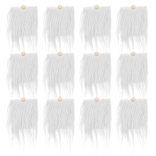 36Ensembles Barbes Gnome Précoupées Blanche Fourrure Douce Bois DIY