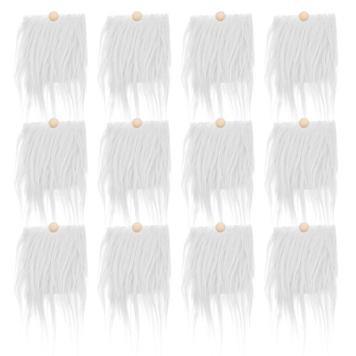 36Ensembles Barbes Gnome Précoupées Blanche Fourrure Douce Bois DIY