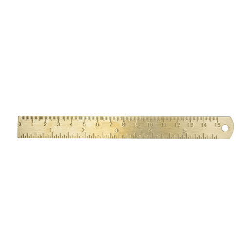 1set Vintage Brass Ruler School Ruler Straight Ruler 2pcs 1