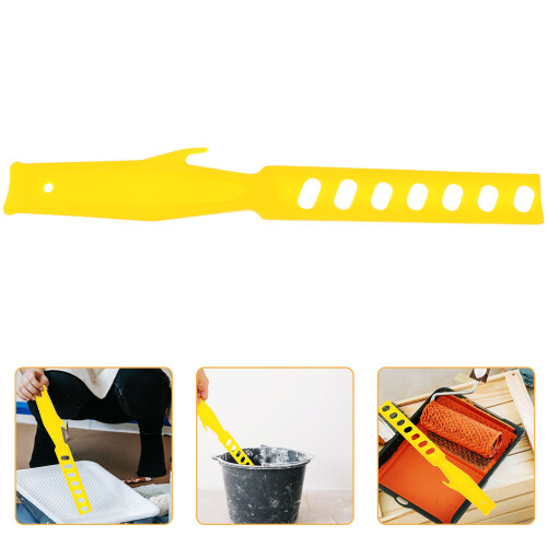 4Pcs Yellow Plastic Paint Stirring Sticks Manual Mixing Tools for Home