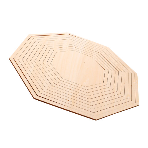 4Sets Durable Wooden Pottery Tools Octagon Clay Molds DIY Ceramic Set 1