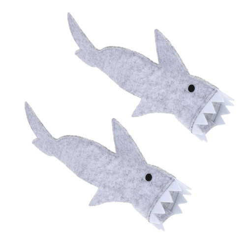 6Pcs Light Grey Lizard Shark Suit Felt Party Pet Costume Comfortable