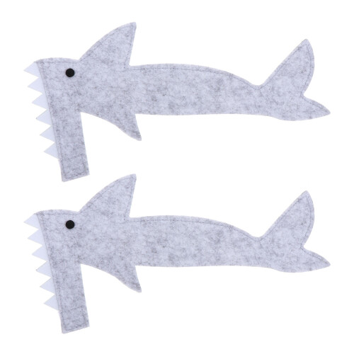 6Pcs Light Grey Lizard Shark Suit Felt Party Pet Costume Comfortable 1