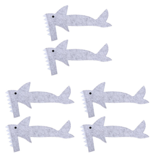 6Pcs Light Grey Lizard Shark Suit Felt Party Pet Costume Comfortable 2