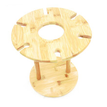 Bamboo Wine Glass Rack Chocolate Color Wooden Goblet Hanger