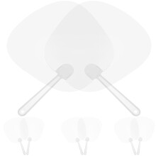 8Pièces Éventails Ronds PVC Blancs Pour Peinture DIY
