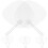 8Pièces Éventails Ronds PVC Blancs Pour Peinture DIY 1