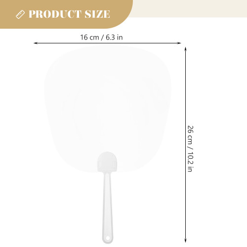 8Pièces Éventails Ronds PVC Blancs Pour Peinture DIY 1