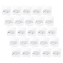 100Pcs Transparent Curtain Rod Brackets Self Adhesive No Drill Hooks