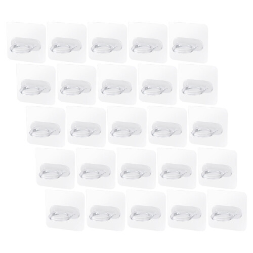 100Pcs Transparent Curtain Rod Brackets Self Adhesive No Drill Hooks