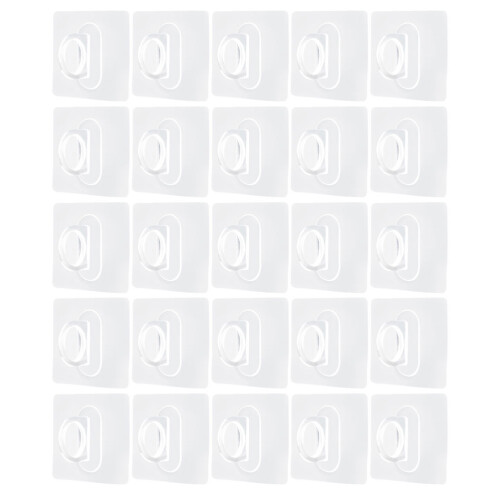 100Pcs Transparent Curtain Rod Brackets Self Adhesive No Drill Hooks 1