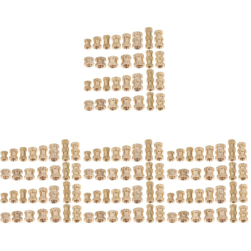 4Sets Durable Golden Heat Set Threaded Inserts for Plastic 3D Printing 1