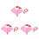 3Pcs Pink Pet Leash with High-Strength Buckle for 2