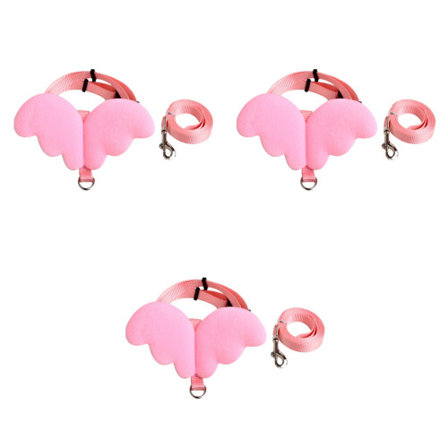 3Pcs Pink Pet Leash with High-Strength Buckle for 2