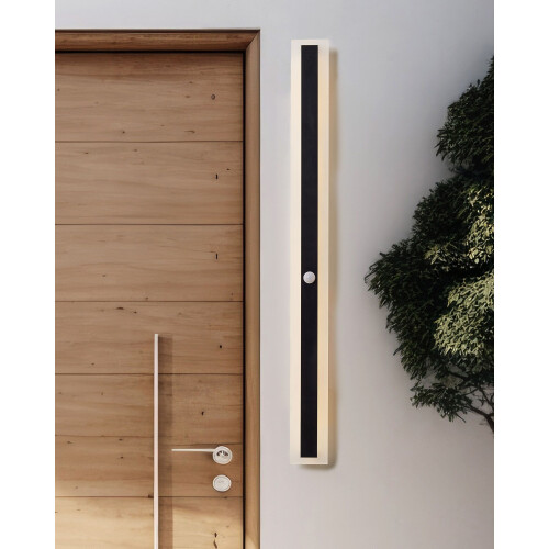 Beliani Outdoor LED Wall Light SAVANE with Motion Sensor Black 1