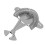 Fighter Plane Strainer 14x12.8x5.2 cm Silver 14
