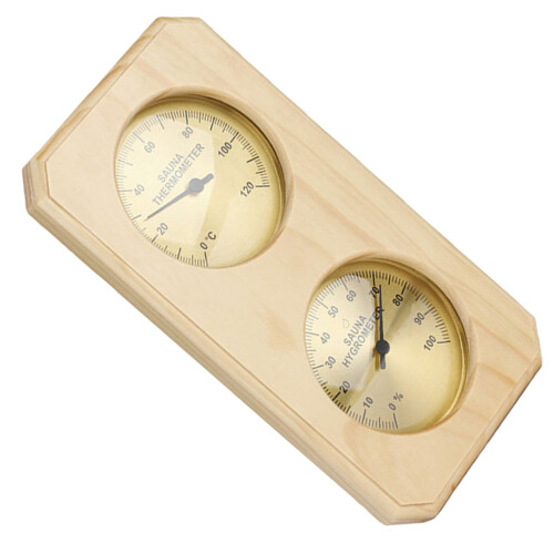 5St Sauna Accessoire Temperatuur En Vochtigheidsmeter Hout En 2