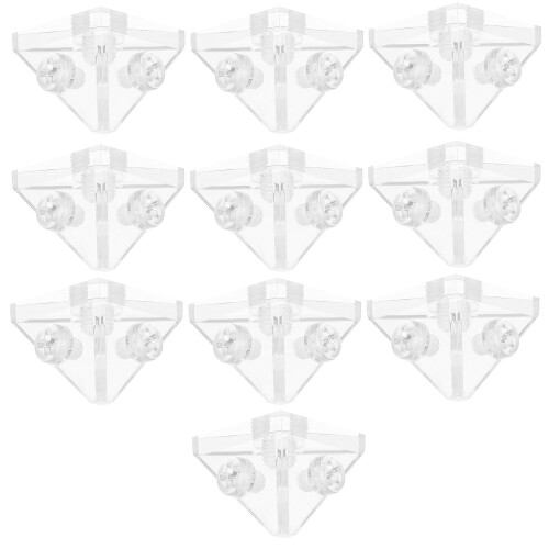 30Pcs Transparent Acrylic Shelf and Corner Braces for Secure Mounting 1