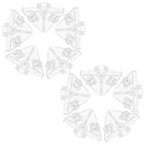30Pcs Transparent Acrylic Shelf and Corner Braces for Secure Mounting 2