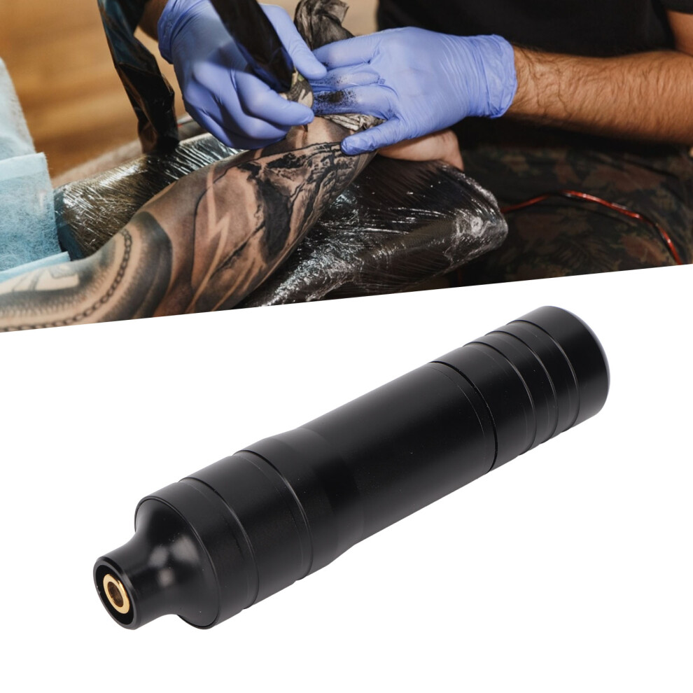 Black Wireless Rotary Tattoo Pen 119Mm 28Mm Aluminum