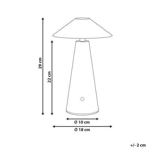 Beliani Wireless LED Table Lamp APAYAO with Dimmer Metal Green 2