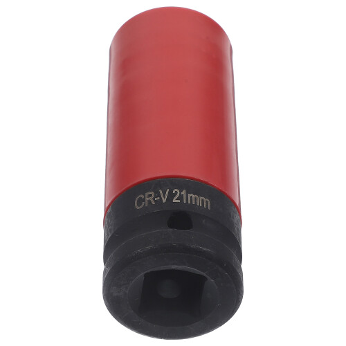 2Pièces Douille Écrou Roue Impact 21Mm 1/2 -V Rouge 1