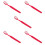 5Pièces Accessoires Brosse À Dents Rouge Prop Décor Festif 10