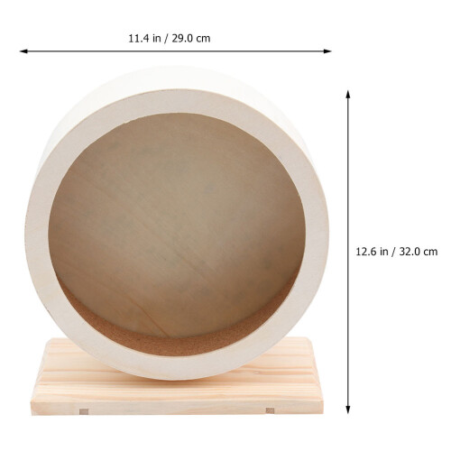 Roue D'exercice Silencieuse En Bois Pour Hamster, Couleur Beige 1