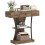 Homcom HOMCOM Console Table Hallway Table with Storage Shelves, Rustic Brown 2