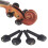 Kit di violino da 15 pezzi, taglie 3/4 e 4/4, dimensione piena, ebano e argento 5