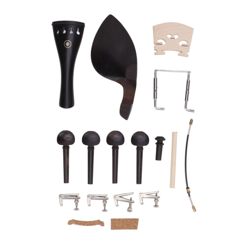 Kit violino 15 pezzi 3/4 4/4 taglia intera ebano metallo 1