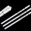 3pcs Charcoal Pencil Set - White, Standard Size 1