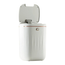 Trash Can Automatic Sensor Garbage Bin Capacity Induction Trash Can for Kitchen Bathroom White