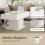 Homcom HOMCOM Extendable Coffee Table, Living Room Table with LED Lights, White 7