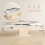 Homcom HOMCOM Extendable Coffee Table, Living Room Table with LED Lights, White 3